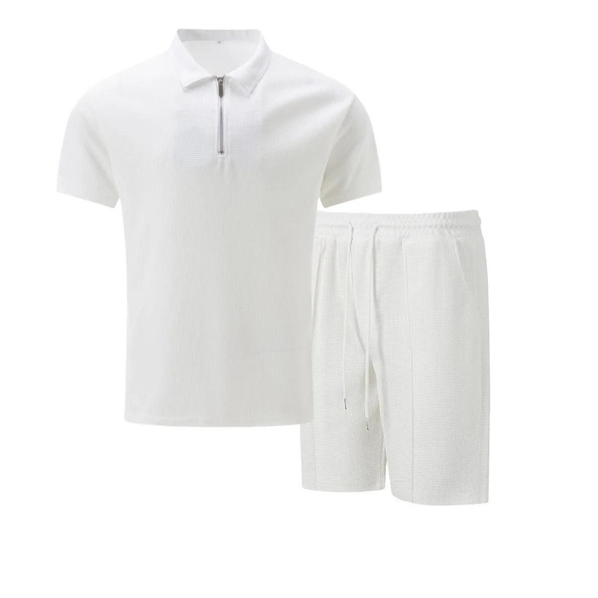 Old money style linen T-shirt and shorts