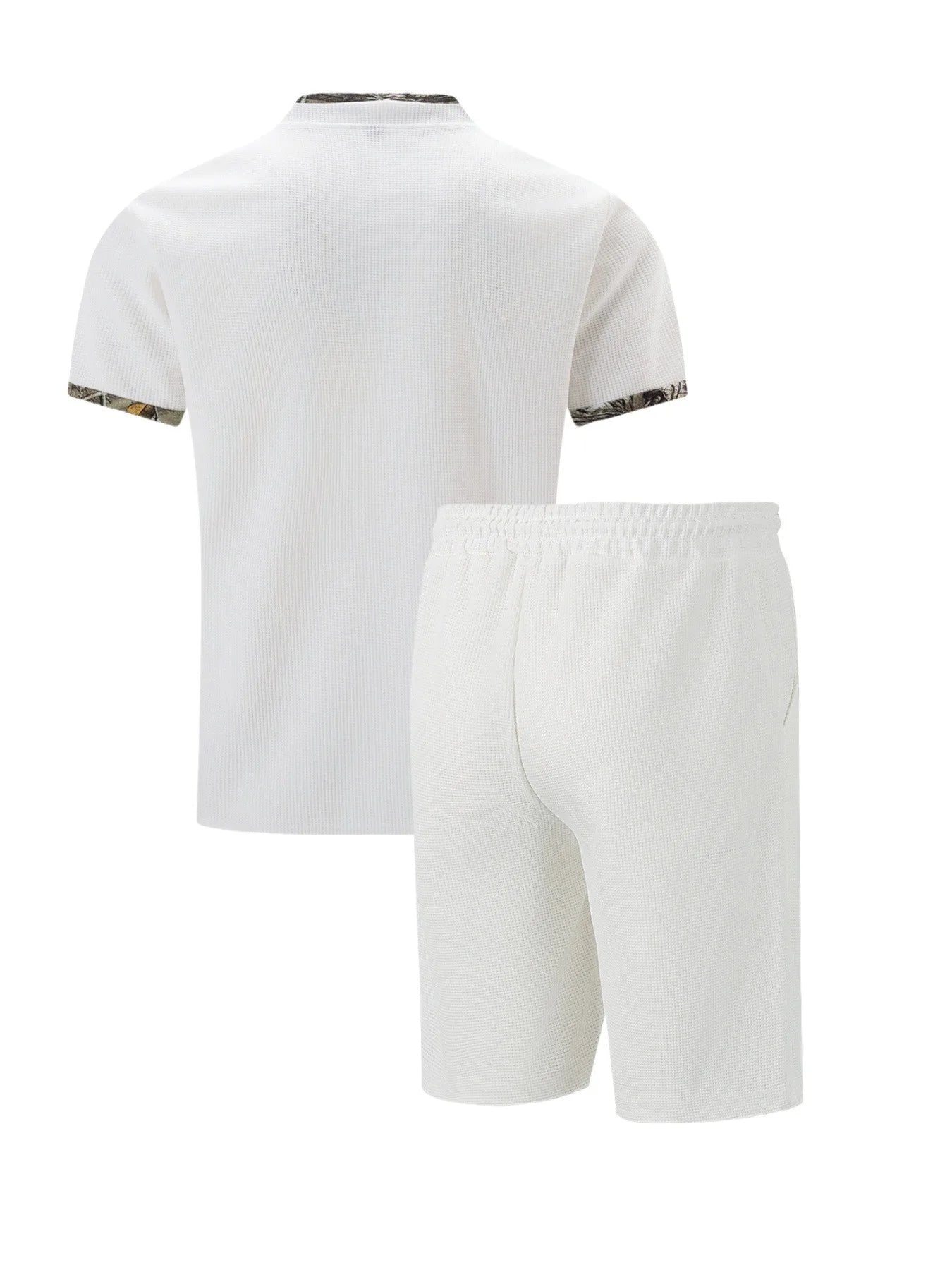 Old money style linen T-shirt and shorts
