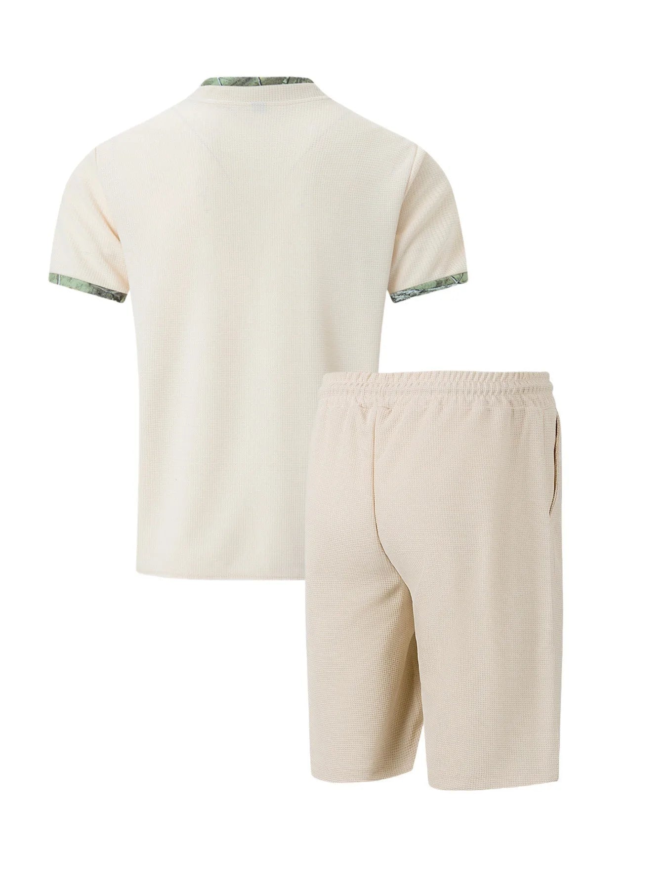 Old money style linen T-shirt and shorts