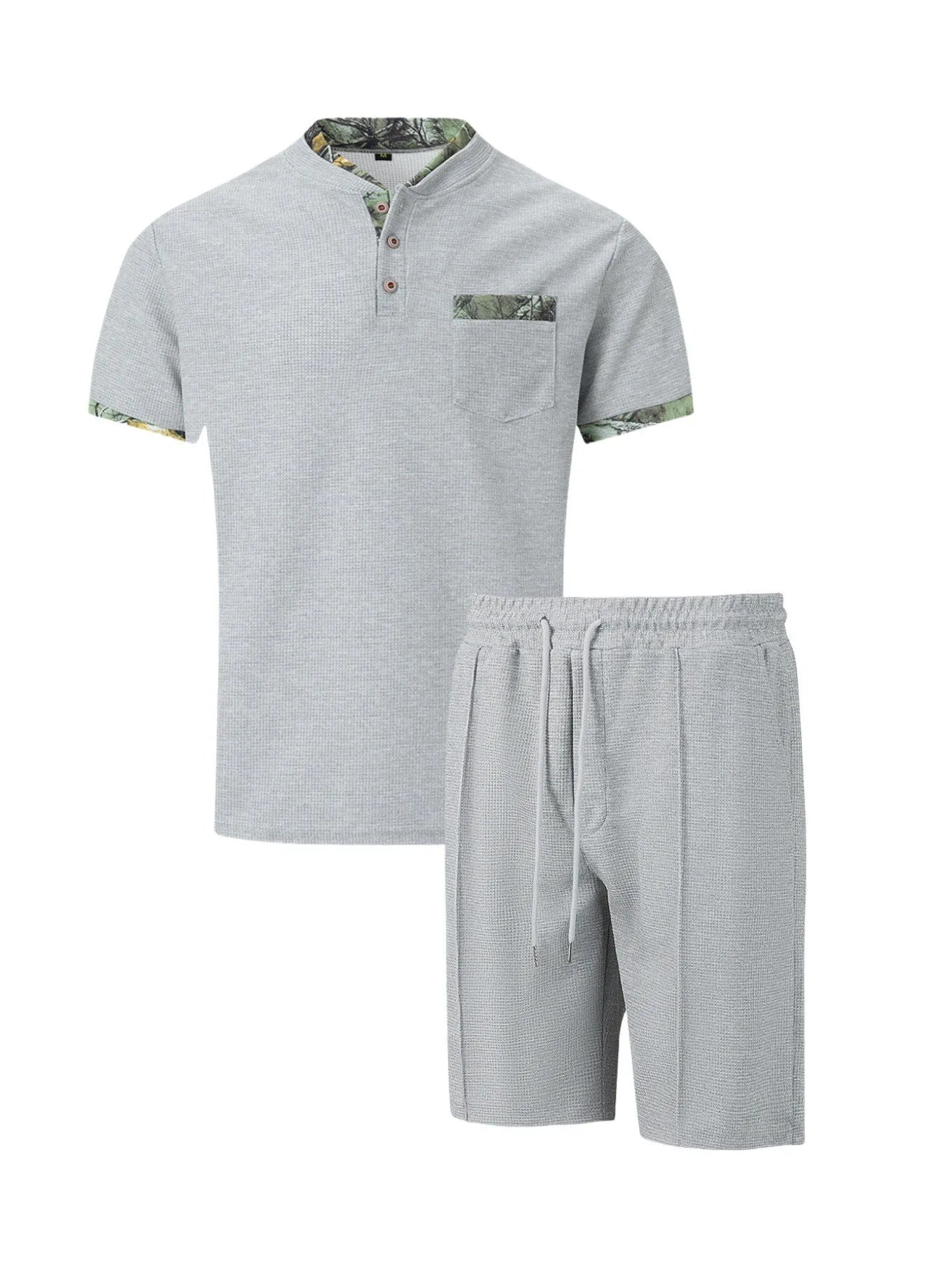 Old money style linen T-shirt and shorts