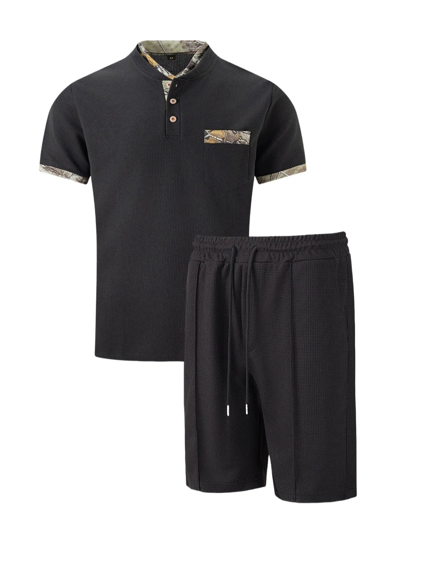 Old money style linen T-shirt and shorts