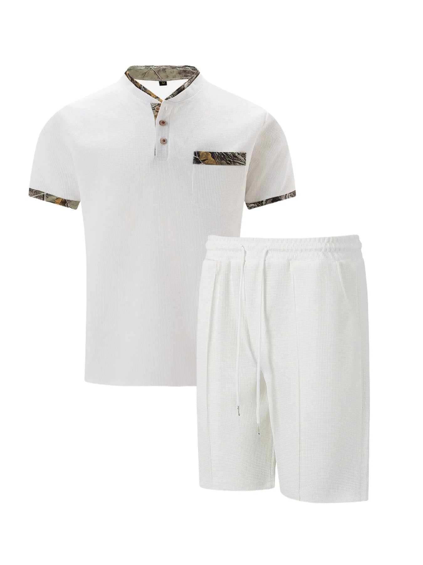 Old money style linen T-shirt and shorts